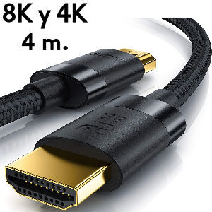 Cable HDMI de 4 m. 8K, HDMI 2.1