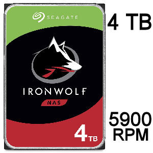 Disco duro de 4 TB NAS Seagate para almacenamiento en raid, disco duro interno HDD de 3,5 pulgadas SATA 6 gb por segundo, con 5900 rpm y 64 MB de memoria caché