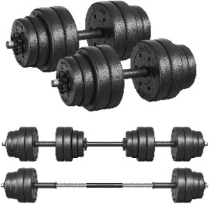 Mancuernas de 30 kg. barra para levantamiento de pesas con discos