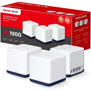 Router Mercusys Mesh Halo H1900G pack de 3 wifi 5 para toda la casa