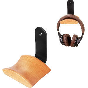 Soporte para auriculares de madera